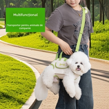 Sac de transport pentru animale de companie cu design crossbody pe piept — Material Oxford, model solid, origine Zhejiang, geantă pentru animale de companie