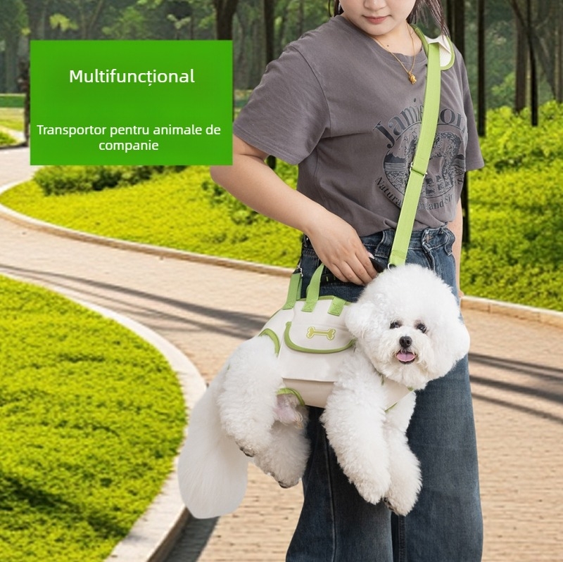 Sac de transport pentru animale de companie cu design crossbody pe piept — Material Oxford, model solid, origine Zhejiang, geantă pentru animale de companie