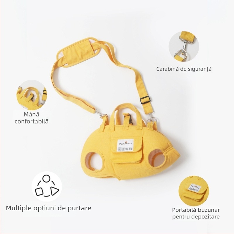 Geantă canvas pentru animale, crossbody design, neimportată, fără autorizare IP