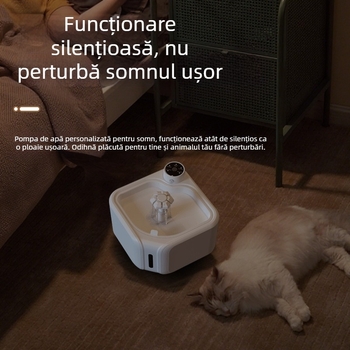 Fântână de apă wireless pentru animale de companie – CW-02, Ciclu senzor, Design detașabil, Greutate 896 g, Potrivit pentru câini și pisici, Include filtru