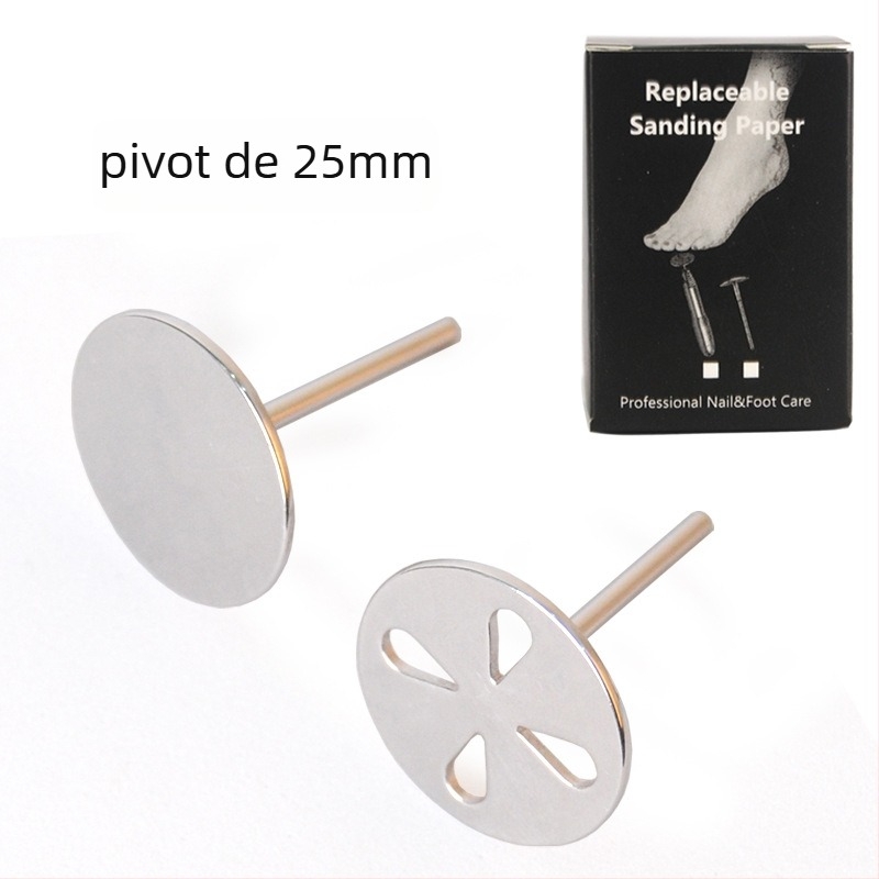 Disc de pilire a unghiilor pentru ax rotativ – Bo Zhuan oțel inoxidabil, Ø25 mm, 6 g, îndepărtarea pielii moarte pentru pedichiură