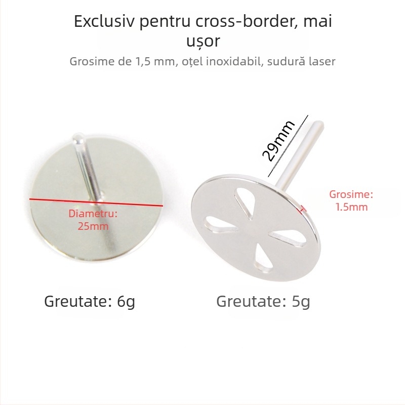 Disc de pilire a unghiilor pentru ax rotativ – Bo Zhuan oțel inoxidabil, Ø25 mm, 6 g, îndepărtarea pielii moarte pentru pedichiură