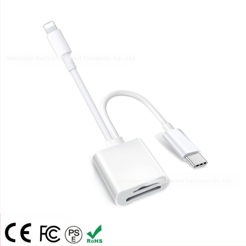 Cititor de carduri Type-C două în unu SD/TF pentru dispozitive Apple, USB 2.0