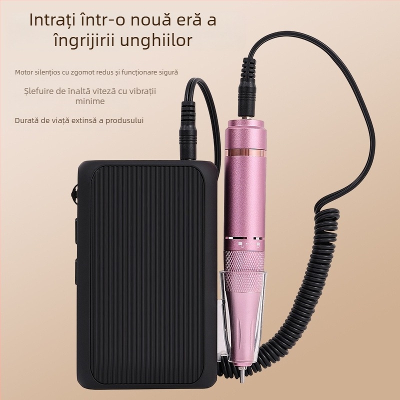 Freza electrică pentru unghii – instrument de șlefuire a suprafeței unghiilor, corp din plastic, model CH-DM802, Zhejiang