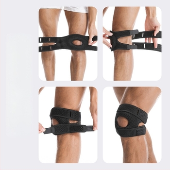 Brat de genunchi cu compresie a patellei și a meniscului, respirabil, unisex, pentru alergare și fitness; material principal: țesătură compozită; parte protejată: genunchiul; categorie: protecții pentru genunchi; sporturi aplicabile: diferite sporturi