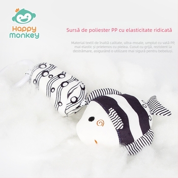 Tololo jucărie plușată de agățat în pat – pentru sugari și copii mici (0–3 ani); stimulare vizuală, coordonare mână-ochi, dezvoltare senzorială