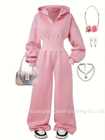 Set de două piese tricotat pentru femei | mâneci lungi, pantaloni lungi, amestec bumbac-poliester cu elastan, imprimare prin transfer termic, primăvara 2025, stil european și american