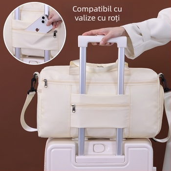 Geantă de voiaj unisex – 20–35 L, poliester, impermeabilă, despărțire uscat-umed, căptușeală poliester
