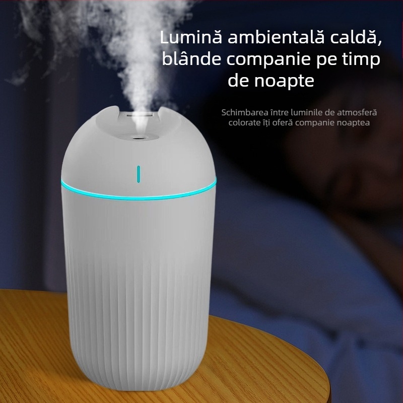 Umidificator X5, alimentare USB, rezervor 0,5 L, 1 ieșire ceață, iluminare ambientală
