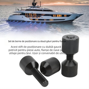 NACHEE set pini poziționare flanșă cu două găuri, aluminiu 6061, ASME 150LB, model general