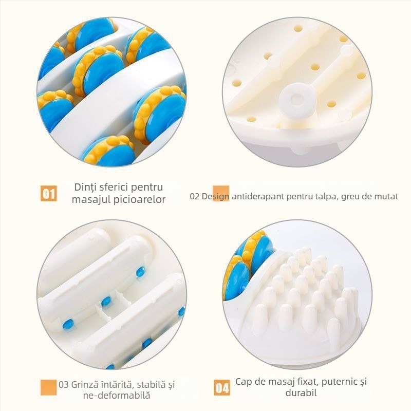 Masajor pentru picioare cu puncte de acupresiune pentru reflexologie și circulația sângelui, 280 g