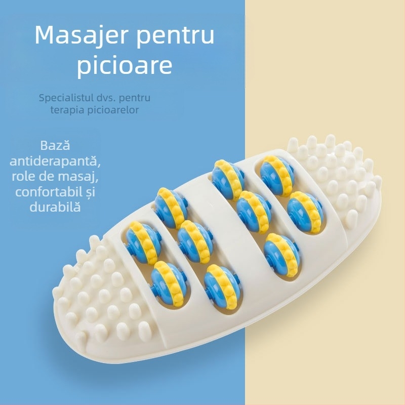 Masajor pentru picioare cu puncte de acupresiune pentru reflexologie și circulația sângelui, 280 g