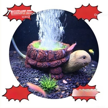 Ornament de oxigenare din rășină - Disc cu bule în formă de țestoasă (Brand: Yitong; Stil: Bubble Disk; Funcție: Oxigenare; Scop principal: Decorare)