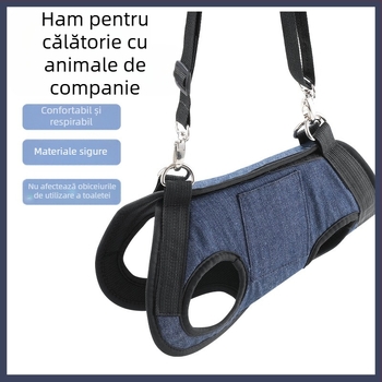Geantă pentru animale de companie pentru ieșiri – Material: Sandwich Mesh + Denim; Cod produs: 10184; Categorie: Geantă pentru animale; Duritate: Medie; Model: Monocrom