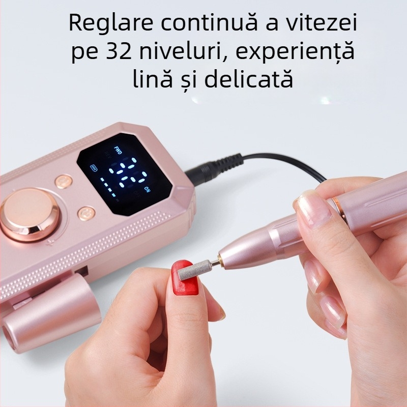 Pilitor electric pentru unghii și instrument de îndepărtare – Model GLX019, încărcare TYPE-C, 230 g, carcasă ABS