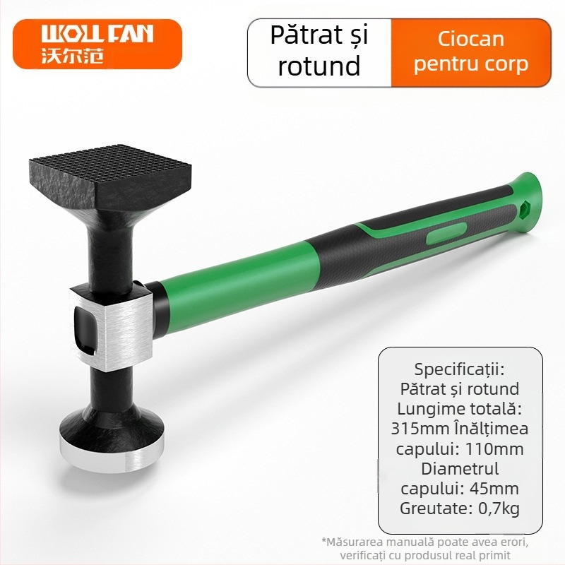 Wolffan Set unelte pentru reparații auto din oțel cu carbon înalt – instrument de modelare a tablei, reparații auto, greutate netă 1000 g, oțel cu conținut înalt de carbon, cap pătrat ascuțit