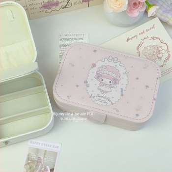 Cutie de bijuterii din piele, multifuncțională, design simplu modern, pentru bijuterii