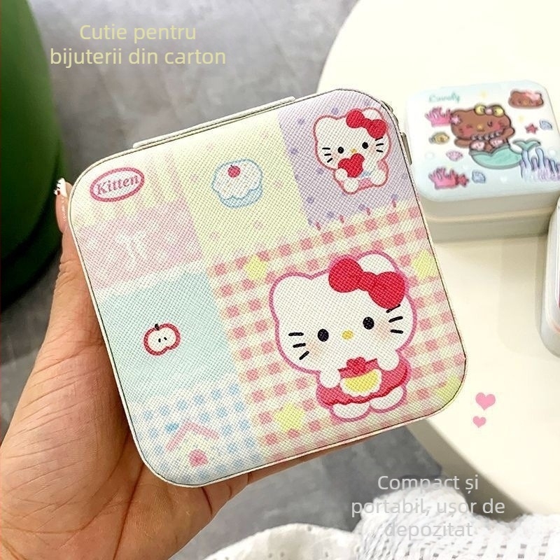 Cutie de bijuterii din piele, multifuncțională, design simplu modern, pentru bijuterii