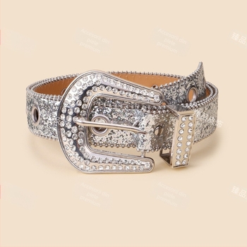 Centură de talie pentru femei cu strasuri, din PU, cataramă cu pin, lățime 2-4 cm, INS stil