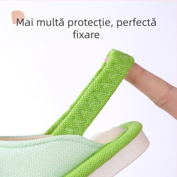 Slapi pentru copii din material textil (vârsta 1–6), Model cartoon, Partea superioară din material tricotat cu aer, talpă PVC, Deer Milly