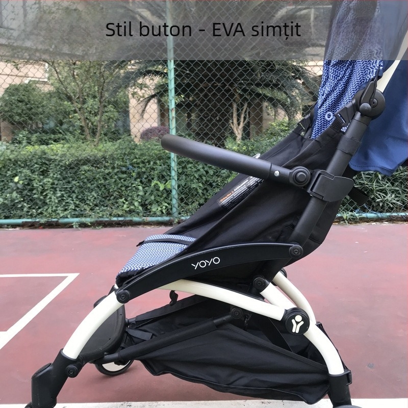 Suport pentru brațul căruciorului - frontal, barieră de protecție, material: țevi din plastic