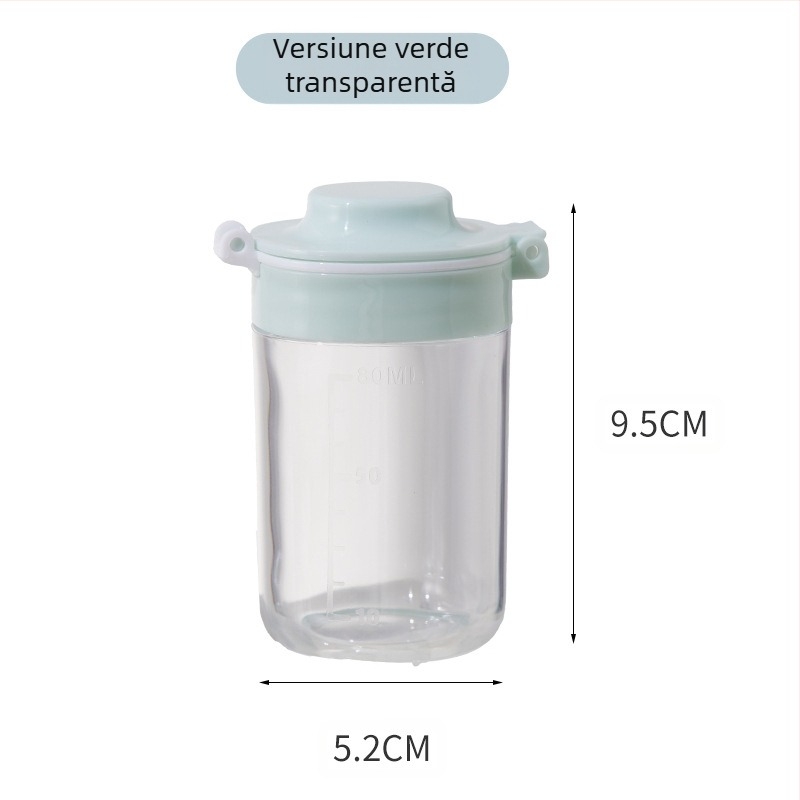 Baizun BX1150 Cutie Portabilă pentru Lapte Prah Bebeluți cu Capac Dublu, Dispenser pentru Lapte Praf, Funcționare cu O Mână, Pentru Ieșiri, Potrivită de la Nou-născuți până la 3 Ani