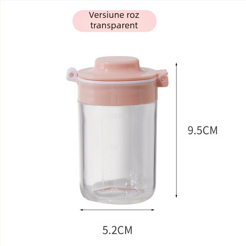 Baizun BX1150 Cutie Portabilă pentru Lapte Prah Bebeluți cu Capac Dublu, Dispenser pentru Lapte Praf, Funcționare cu O Mână, Pentru Ieșiri, Potrivită de la Nou-născuți până la 3 Ani