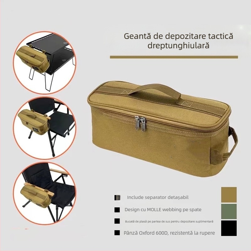 Geantă de depozitare dreptunghiulară pentru activități în aer liber, 18 L, Oxford, pliabilă și rezistentă la praf