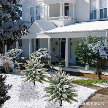 Ornament de grădină pentru montare în pământ – plastic, Meihui, stil american/Crăciun/ins, decor de Crăciun, inserție DIY