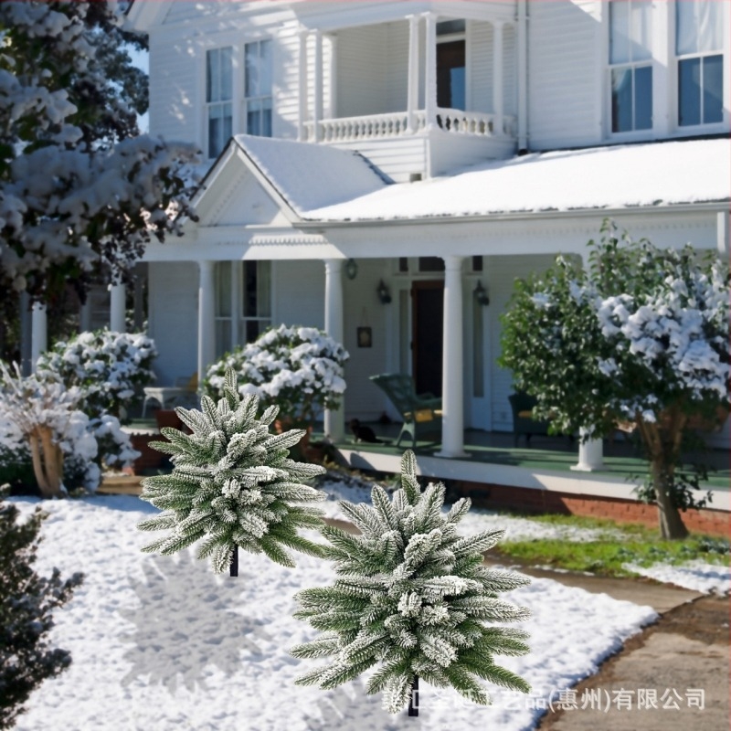 Ornament de grădină pentru montare în pământ – plastic, Meihui, stil american/Crăciun/ins, decor de Crăciun, inserție DIY