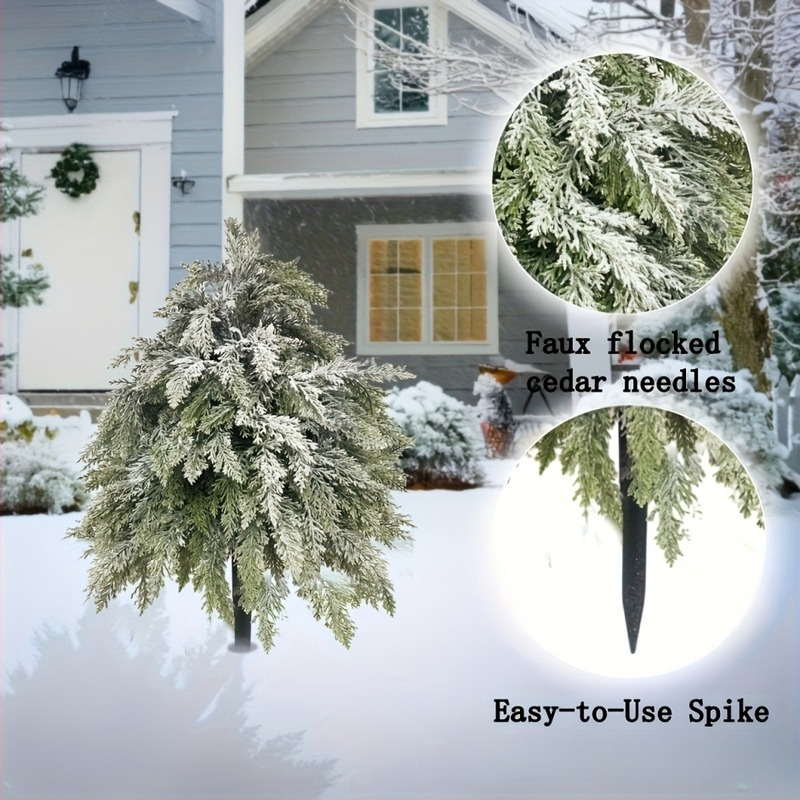 Ornament de grădină pentru montare în pământ – plastic, Meihui, stil american/Crăciun/ins, decor de Crăciun, inserție DIY