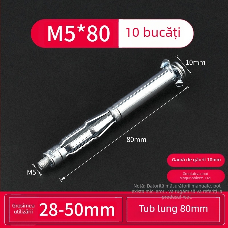 Kt Șurub de Expansiune pentru Gips-carton - pentru pereți goi și plafoane | Compatibil cu pereți goi | Cod model 1022137837