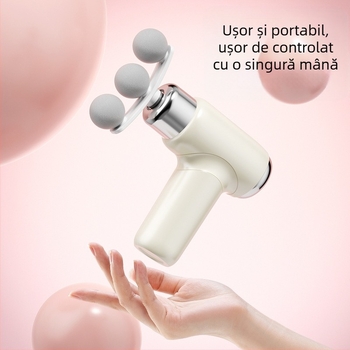 Dispozitiv de masaj fascial cu 6+ capete, mini portabil, motor cu perii, viteze multiple, zgomot redus 36–45 dB, baterie încorporată 800–1000 mAh