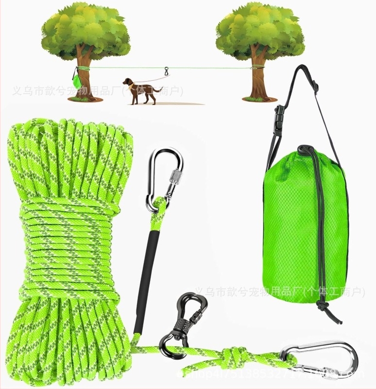 Lesă de câine din nailon pentru camping – fără telescop, ambalaj 50 bucăți