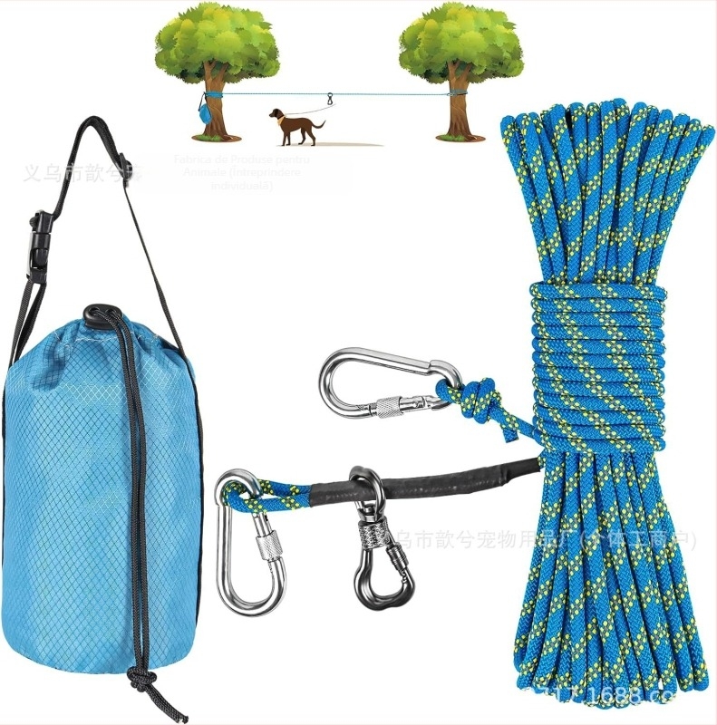 Lesă de câine din nailon pentru camping – fără telescop, ambalaj 50 bucăți