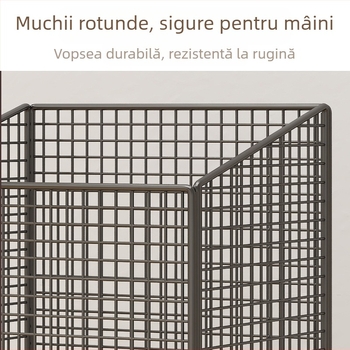 Coș de depozitare pentru covorul de yoga cu roți, metal, design dublu etaj, capacitate mare pentru echipament de fitness