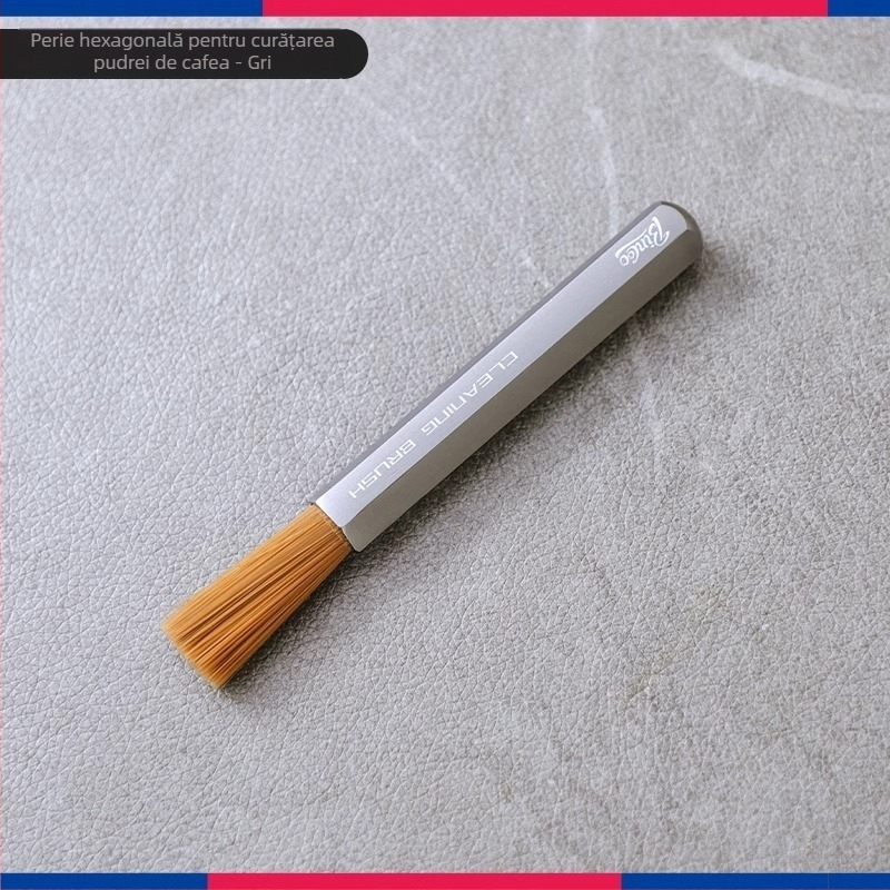 Bincoo Perie de cafea – Perie de curățare din aliaj de aluminiu pentru bar de cafea și râșniță de cafea – Stil modern minimalist