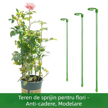 Suport de flori din fier cu braț unic pentru grădina exterioară, potrivit pentru trandafiri cățărători și hortensii