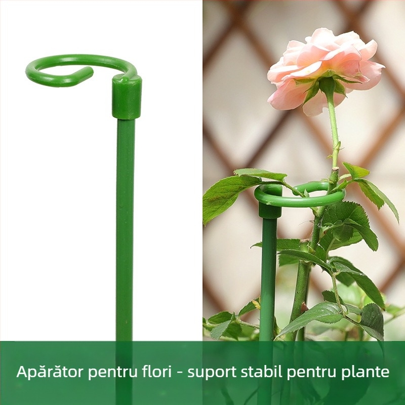 Suport de flori din fier cu braț unic pentru grădina exterioară, potrivit pentru trandafiri cățărători și hortensii