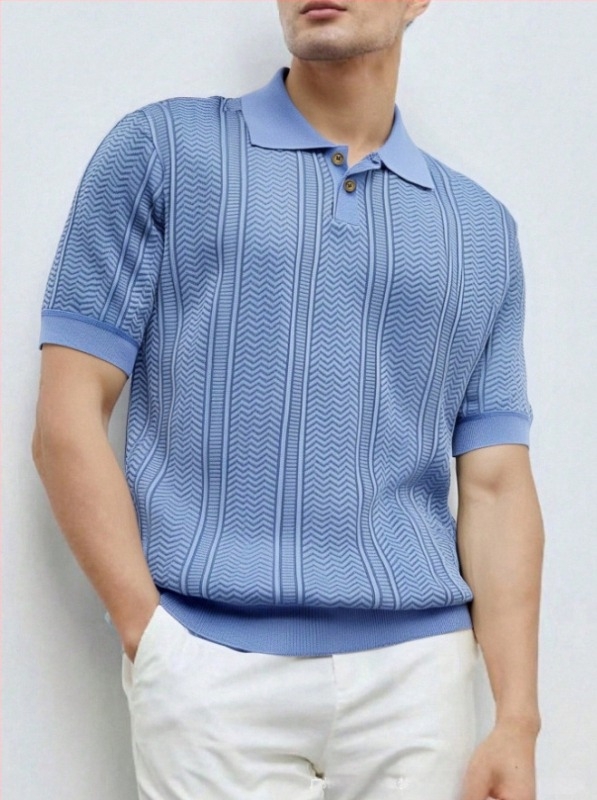 Pulover britanic cu guler tip cămașă, mâneci lungi, lână 30–35%, fără cute