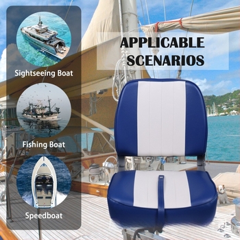 Scaun marin 86203-1WB pliabil, impermeabil, cu piele PVC și cadru PP