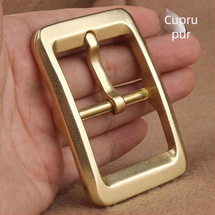 Cataramă pentru curea din alamă solidă, știft, stil japonez, clip îngroșat, piele top-grain