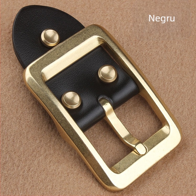 Cataramă pentru curea din alamă solidă, știft, stil japonez, clip îngroșat, piele top-grain