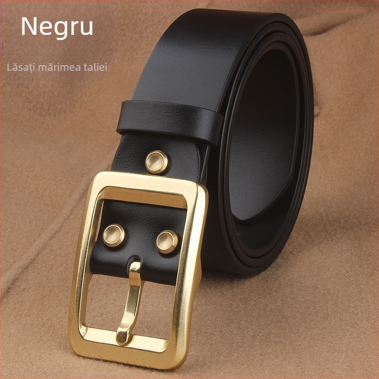 Cataramă pentru curea din alamă solidă, știft, stil japonez, clip îngroșat, piele top-grain