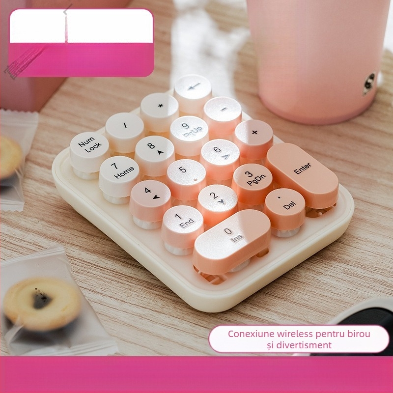 Set wireless tastatură și mouse cu temă iepuraș, tastatură USB și mouse USB, senzor optic 2000 DPI, design ergonomic