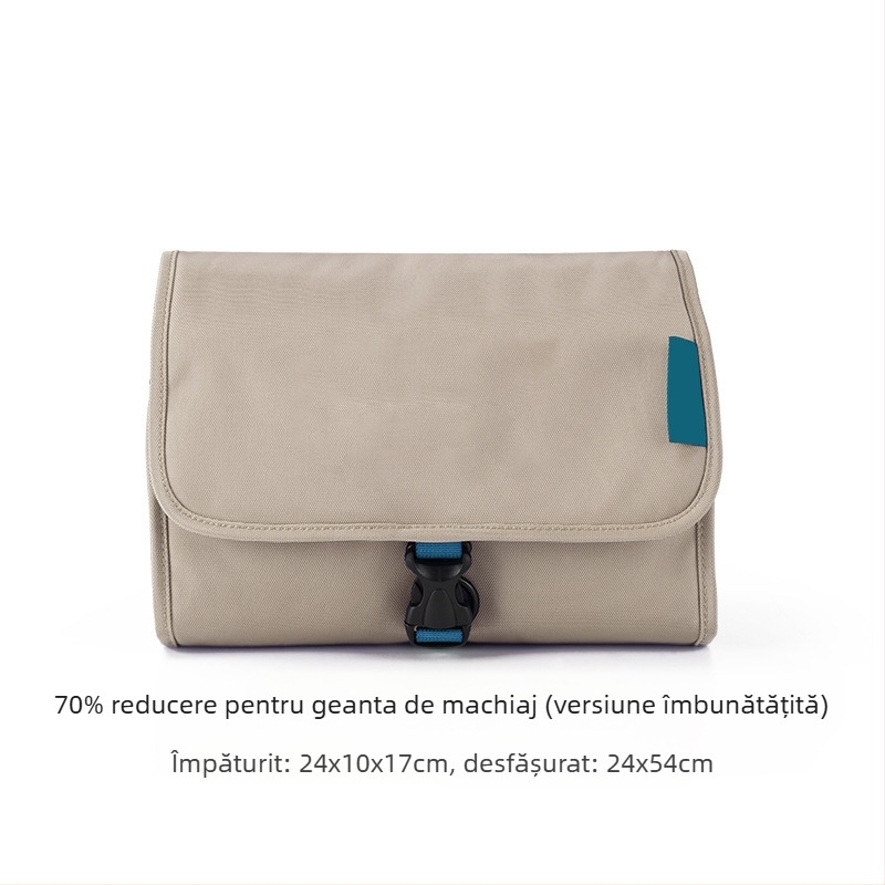 Geantă portabilă de depozitare pentru cosmetică și igienă, cu separare ud-uscat, cârlig de agățat pentru călătorii, capacitate mare – Poliester, Multifuncțională, Pentru călătorii