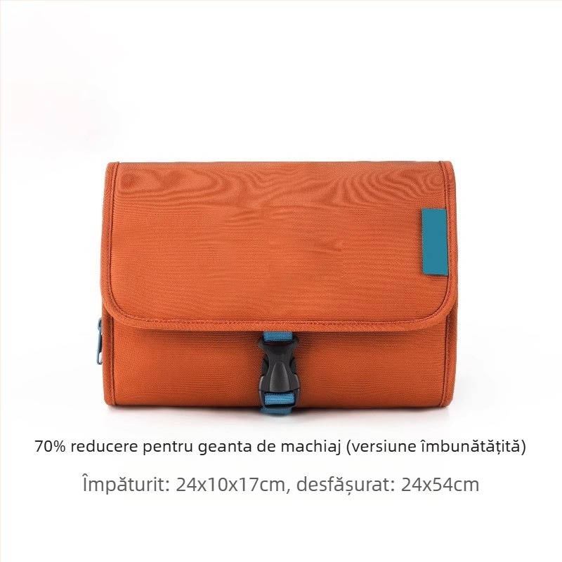 Geantă portabilă de depozitare pentru cosmetică și igienă, cu separare ud-uscat, cârlig de agățat pentru călătorii, capacitate mare – Poliester, Multifuncțională, Pentru călătorii