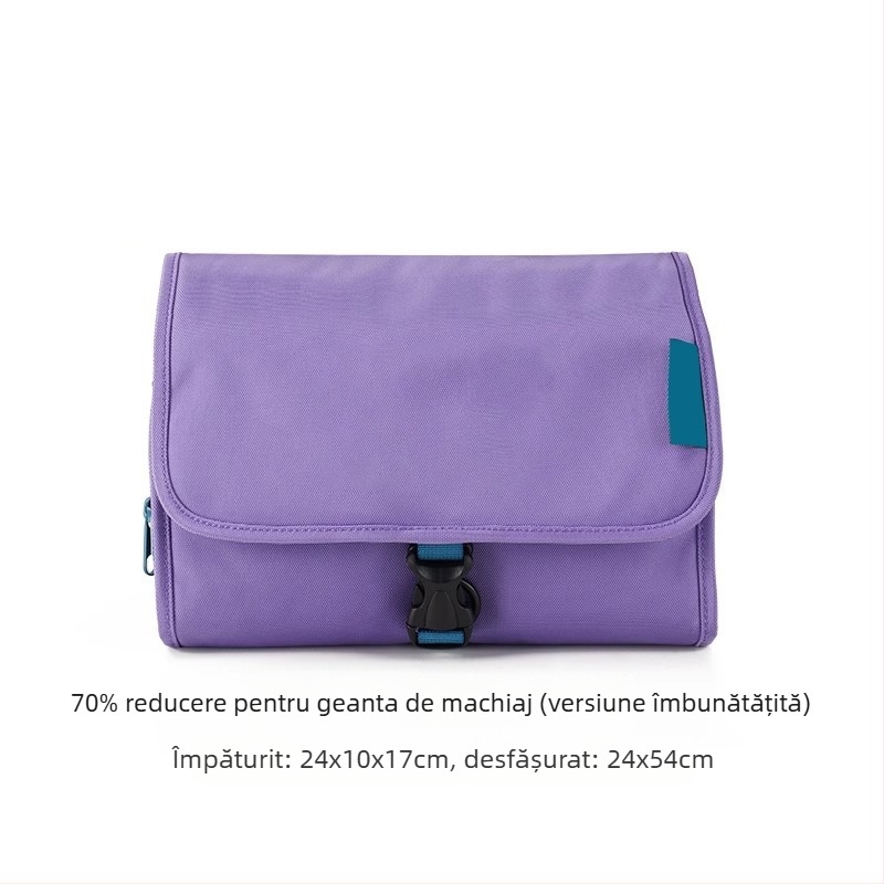 Geantă portabilă de depozitare pentru cosmetică și igienă, cu separare ud-uscat, cârlig de agățat pentru călătorii, capacitate mare – Poliester, Multifuncțională, Pentru călătorii