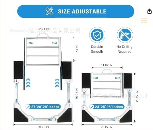 vcpc Suport de stivuire din plastic pentru mașina de spălat și uscător – 1 nivel, accesorii pentru casă