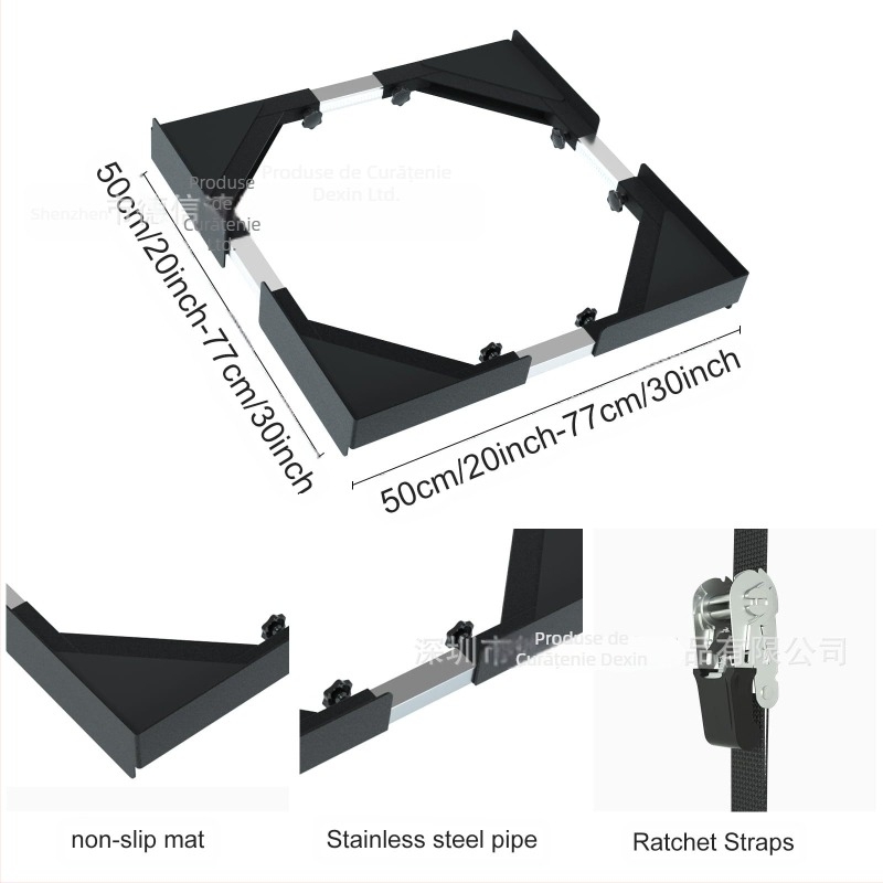vcpc Suport de stivuire din plastic pentru mașina de spălat și uscător – 1 nivel, accesorii pentru casă
